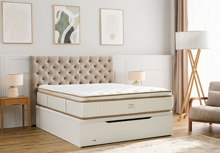Colchón Imperial de Flex, sobre arcón abatible