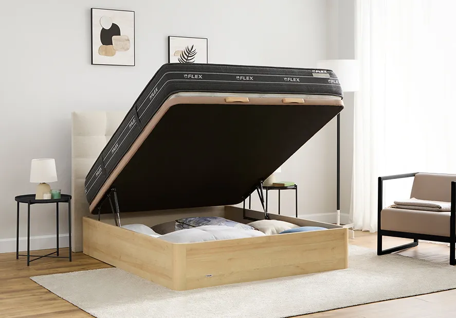 Abatible madera 25 de Flex, abierto, vista lateral izquierda Abatible madera 25 de Flex, abierto, vista lateral izquierda