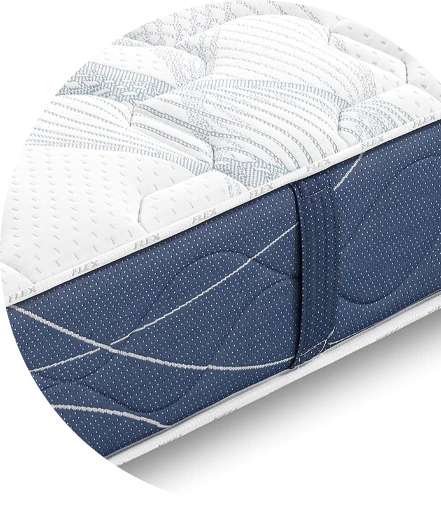Colchón Palani de Flex, de muelles, detalle.